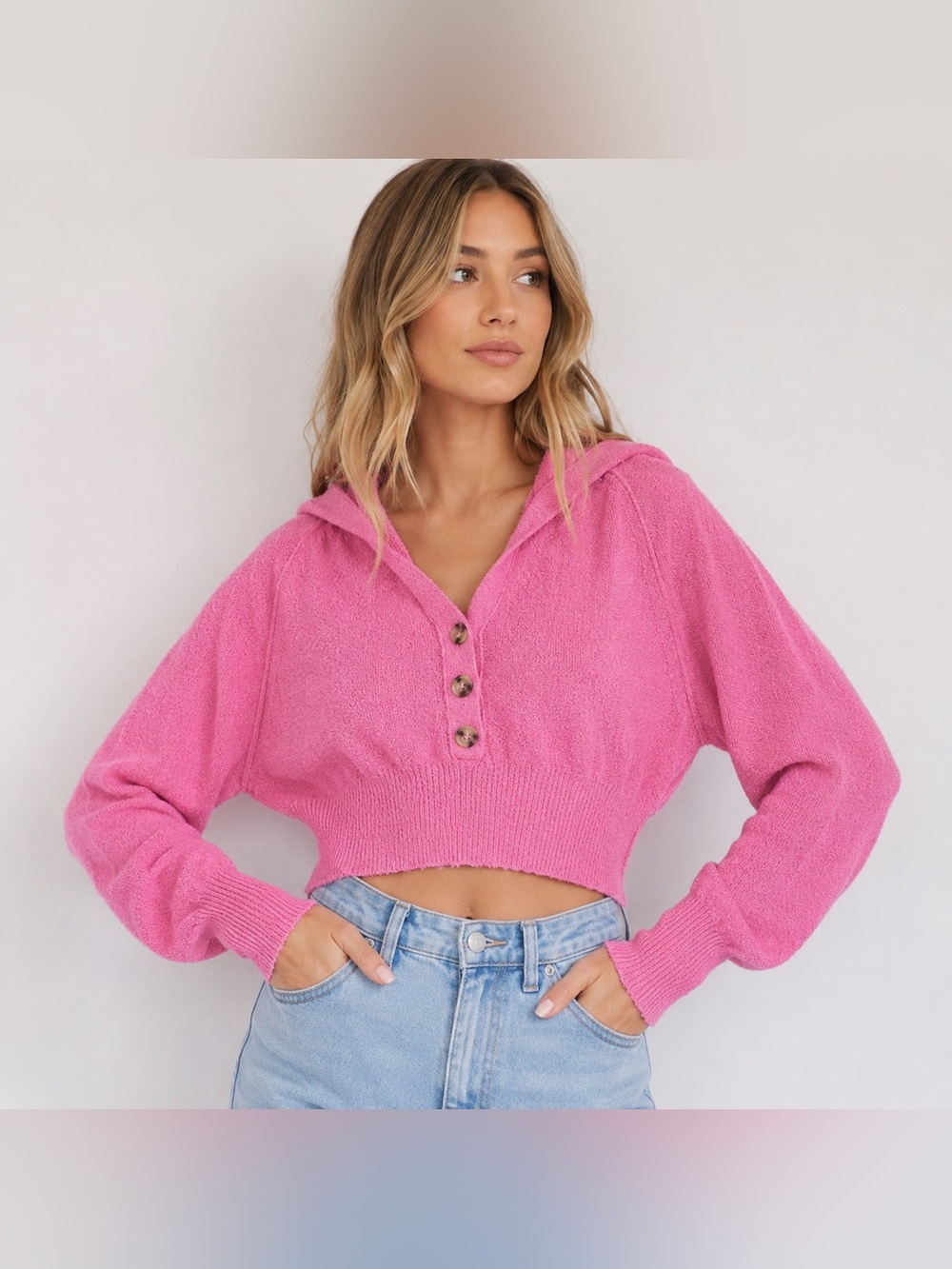 Free People- Found My Friend Hoodie- Pink-size Small-like new-EUC
